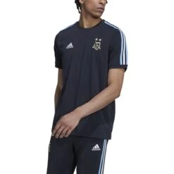 Adidas Argentina 2022 3-Stripe Tee (Black)