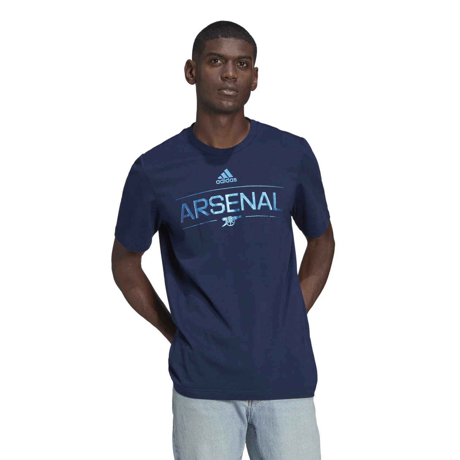 Adidas Arsenal 21/22 Graphic Tee (Navy) - Image 2