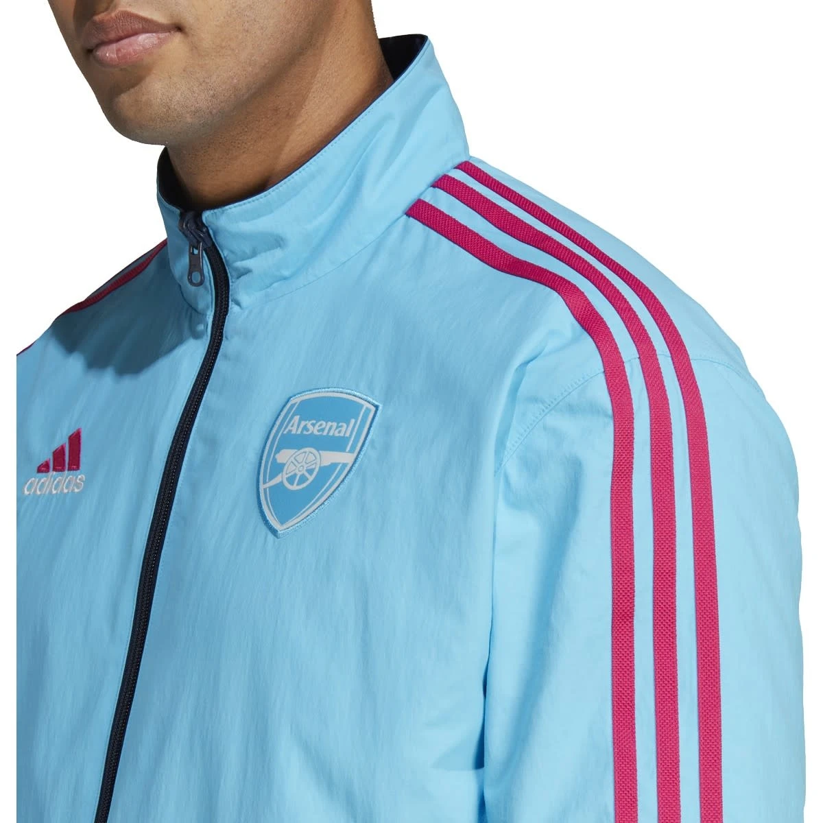 Adidas Arsenal 22/23 Reversible Anthem Jacket (Navy/Sky) - Image 5