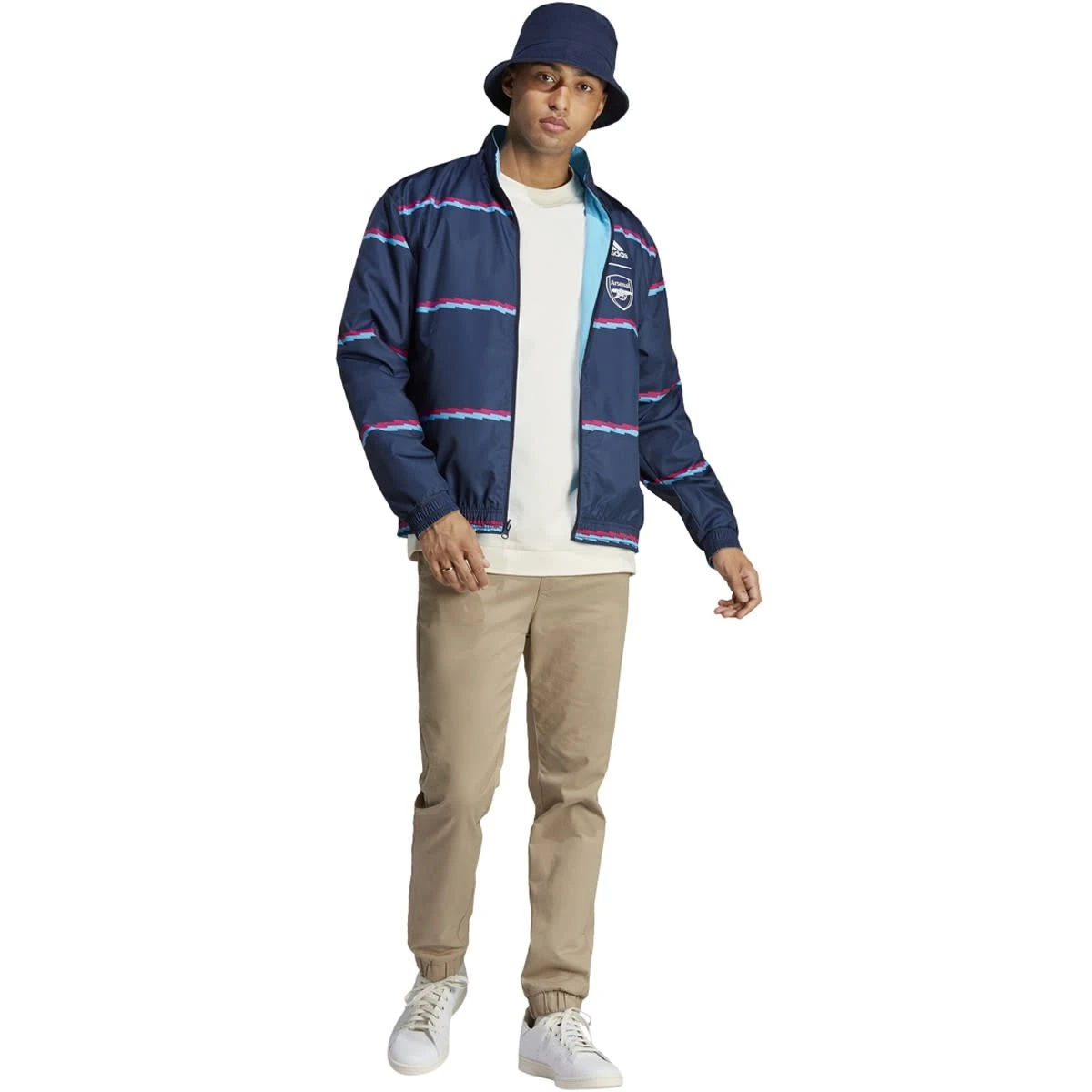 Adidas Arsenal 22/23 Reversible Anthem Jacket (Navy/Sky) - Image 7