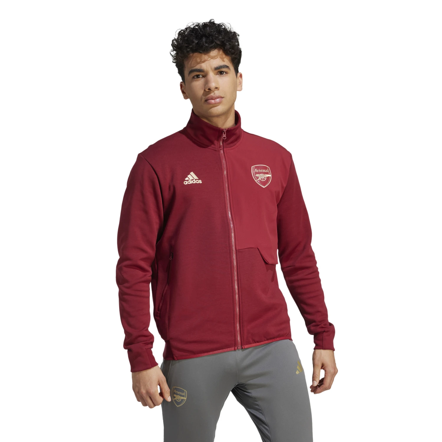Adidas Arsenal 23/24 Anthem Jacket (Red) - Image 2