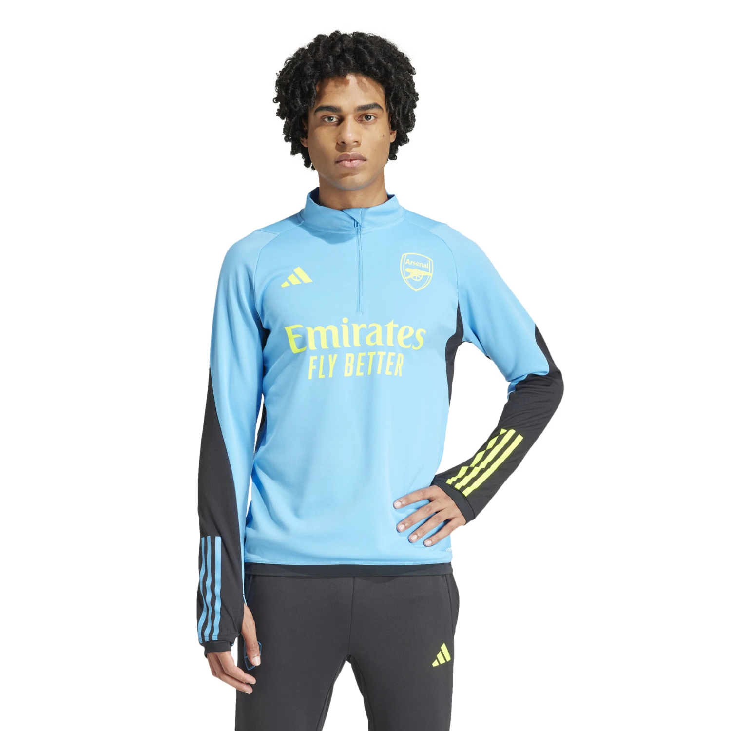 Adidas Arsenal 23/24 Tiro Training Top (Blue/Yellow) - Image 2