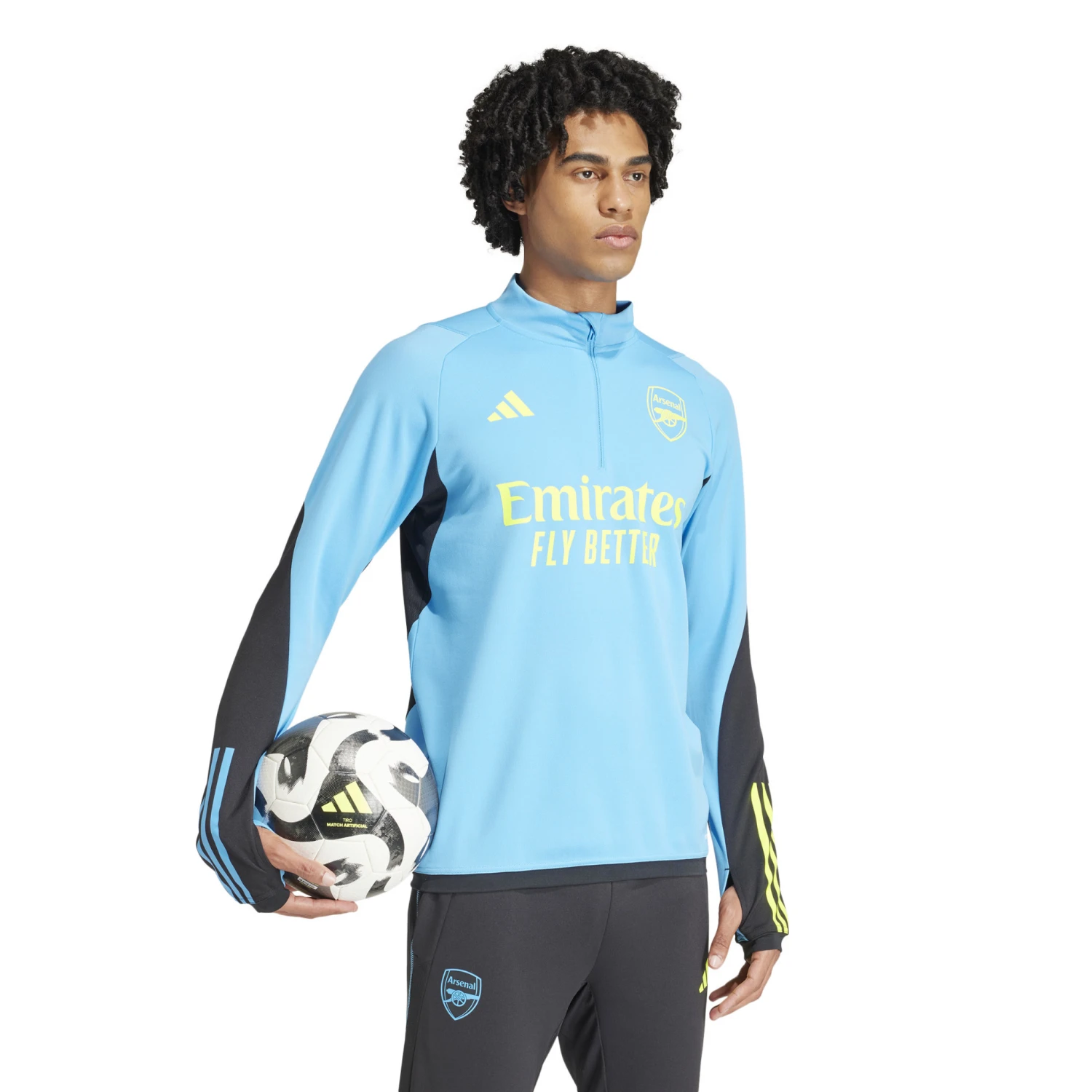 Adidas Arsenal 23/24 Tiro Training Top (Blue/Yellow) - Image 4