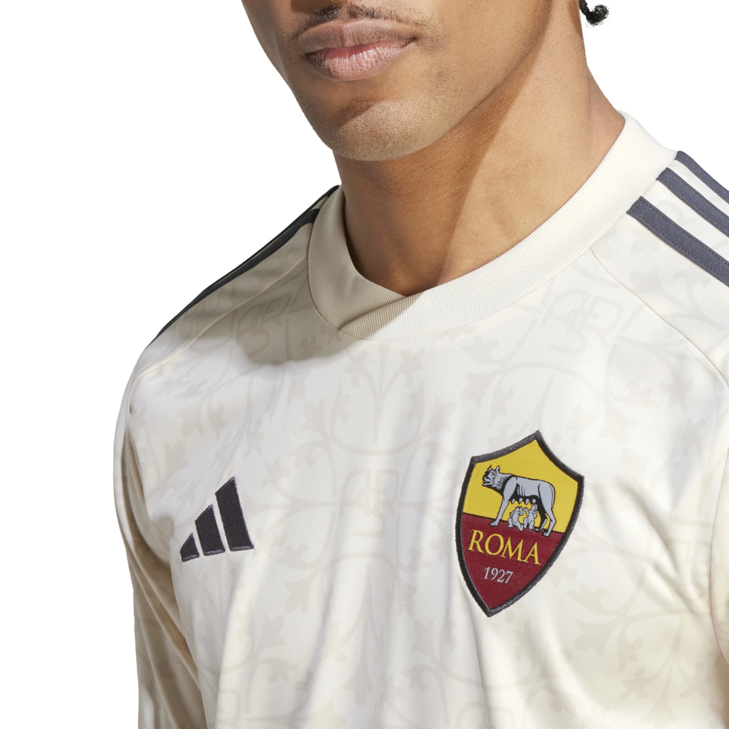 Adidas AS Roma 23/24 Away Jersey (Beige) - Image 6