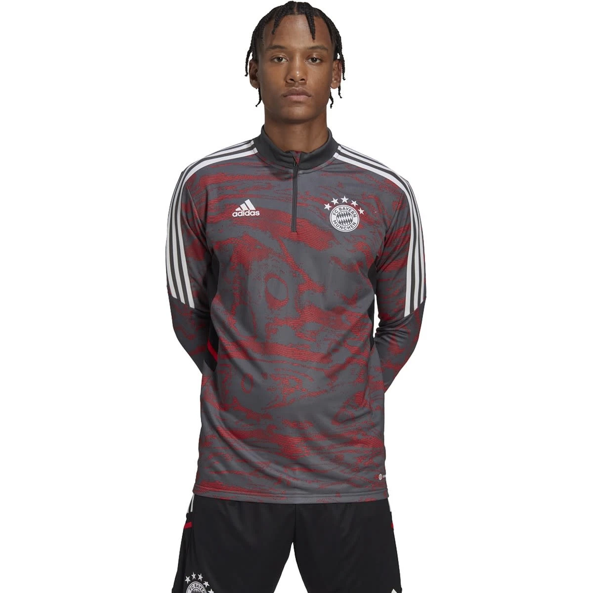 Adidas Bayern 22/23 Condivo 22 Training Top (Gray/Red) - Image 3