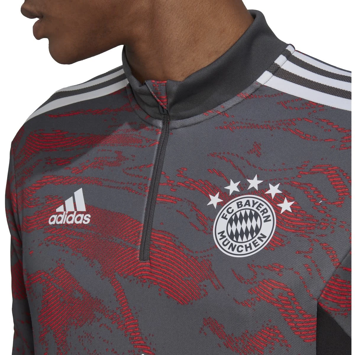 Adidas Bayern 22/23 Condivo 22 Training Top (Gray/Red) - Image 9