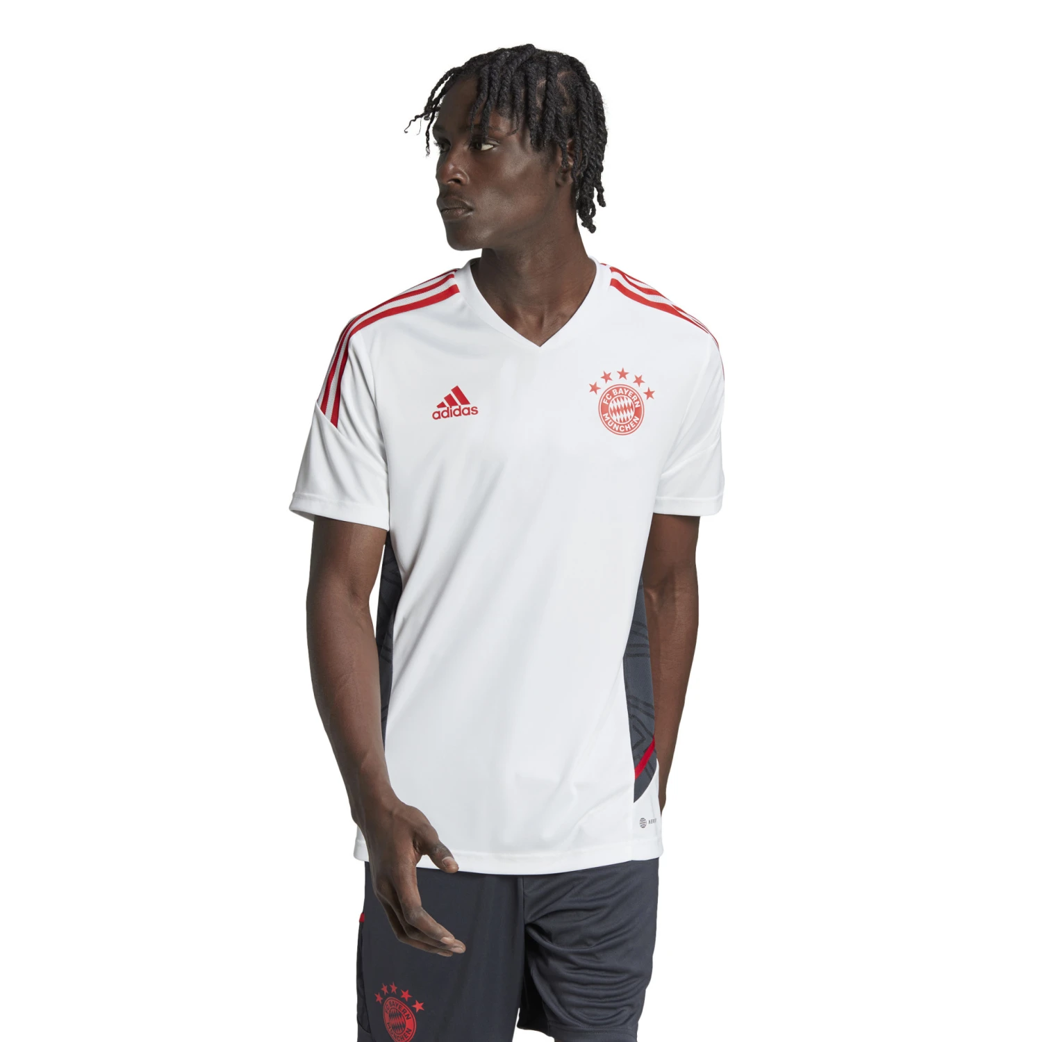 Adidas Bayern 22/23 Condivo Training Jersey (White/Red) - Image 3