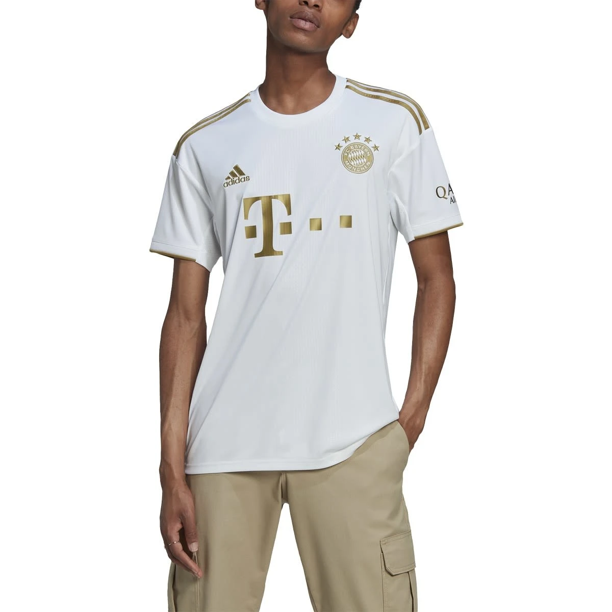 Adidas Bayern Munich 22/23 Away Jersey (White/Gold)