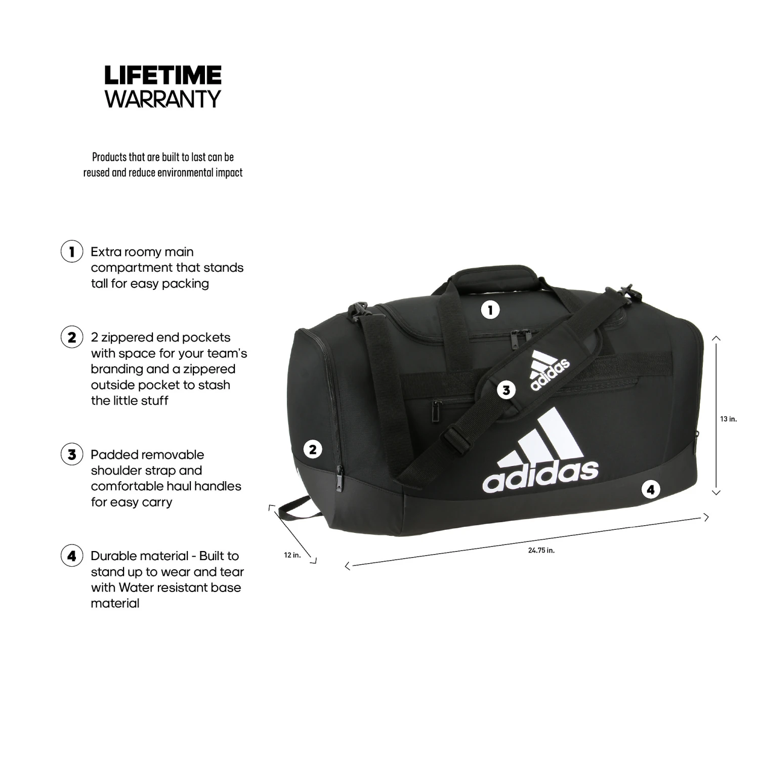 Adidas Defender IV Duffel Bag (Medium) - Image 3