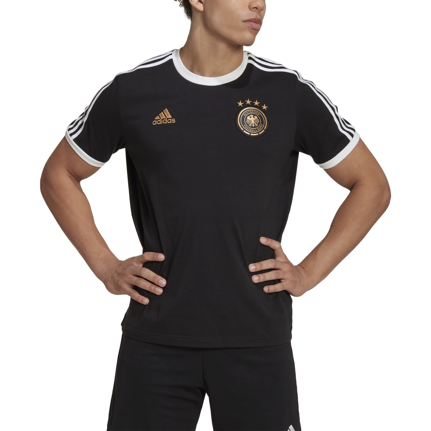Adidas Germany 2022 DNA 3-Stripes SS Tee ( Black ) - Image 2