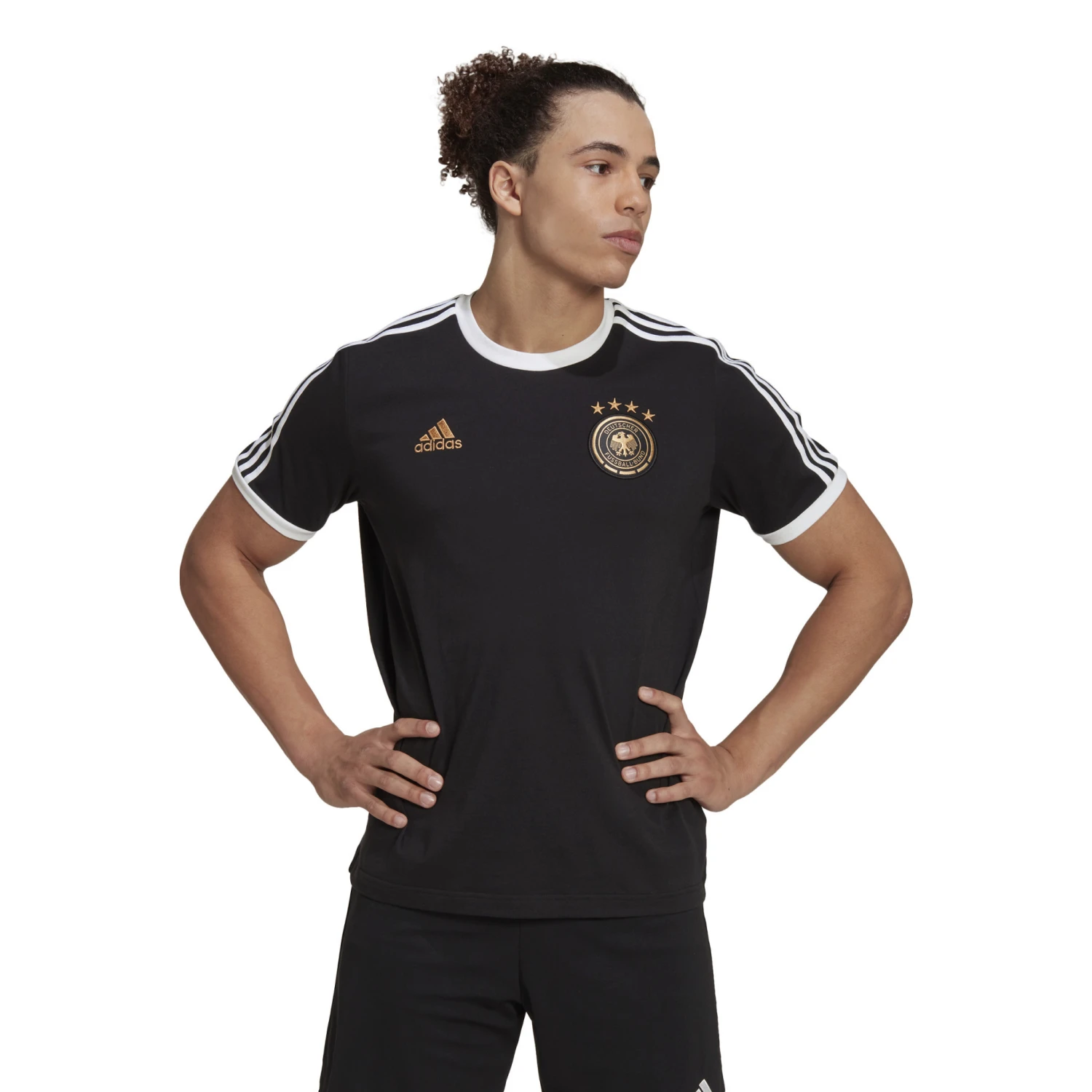 Adidas Germany 2022 DNA 3-Stripes SS Tee ( Black ) - Image 4