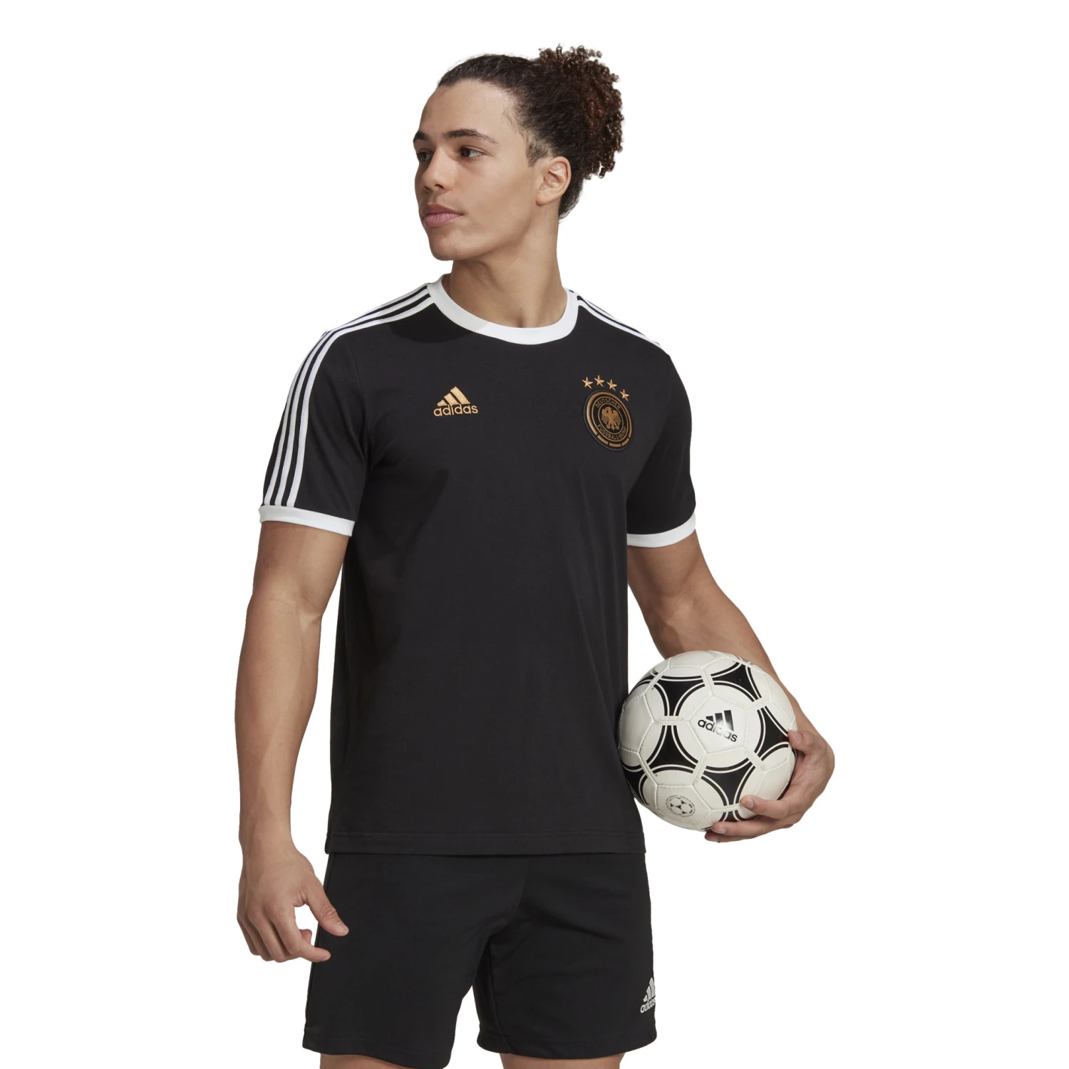 Adidas Germany 2022 DNA 3-Stripes SS Tee ( Black ) - Image 5