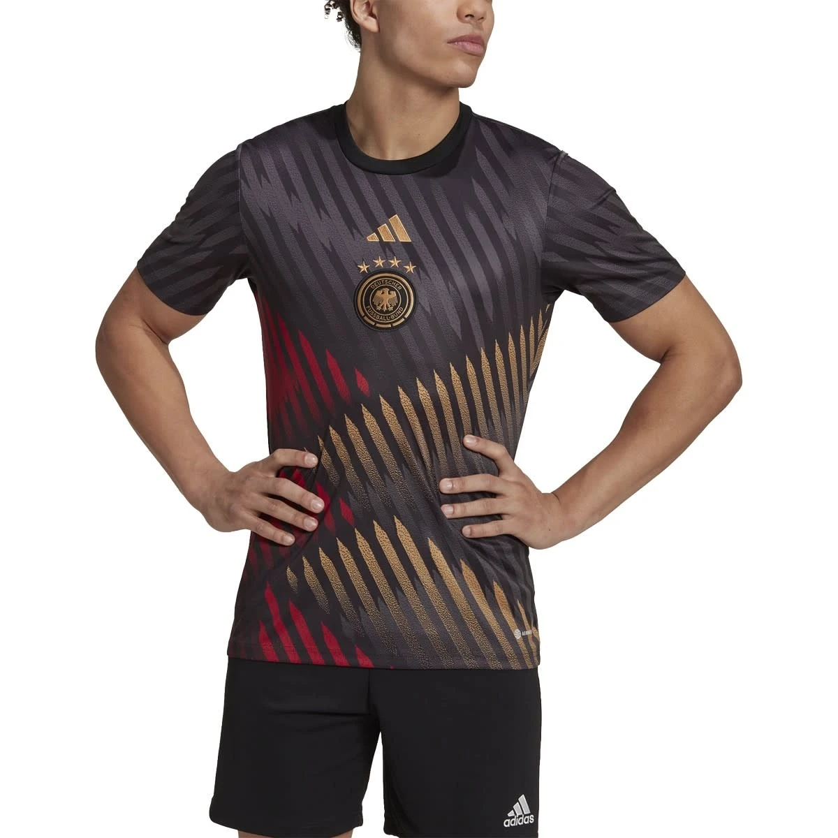 Adidas Germany 2022 Prematch Jersey (Black/Gray) - Image 6