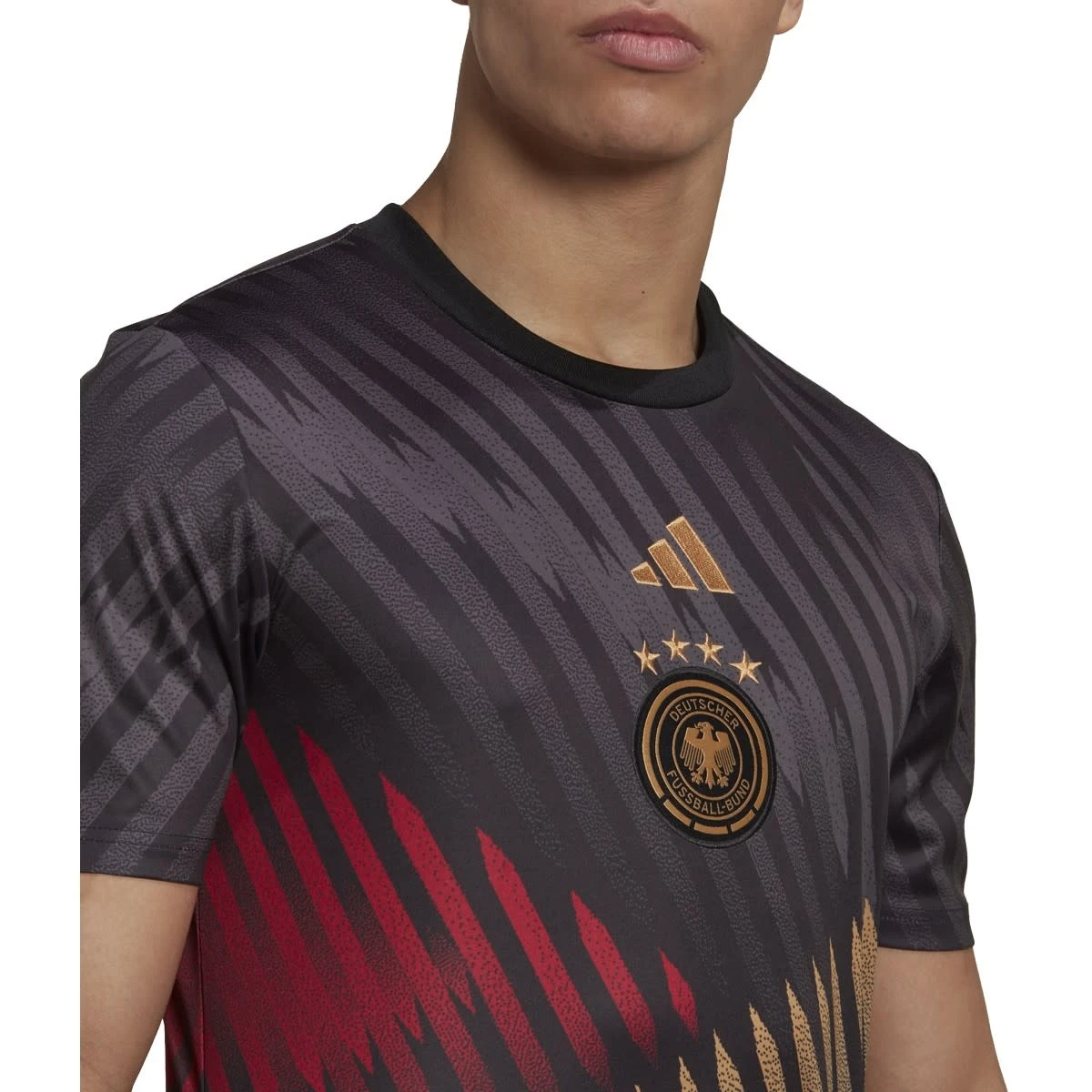 Adidas Germany 2022 Prematch Jersey (Black/Gray) - Image 9