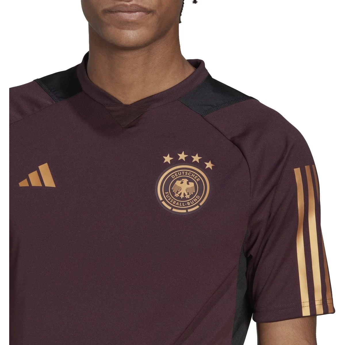Adidas Germany 2022 Tiro Training Jersey (Maroon) - Image 4