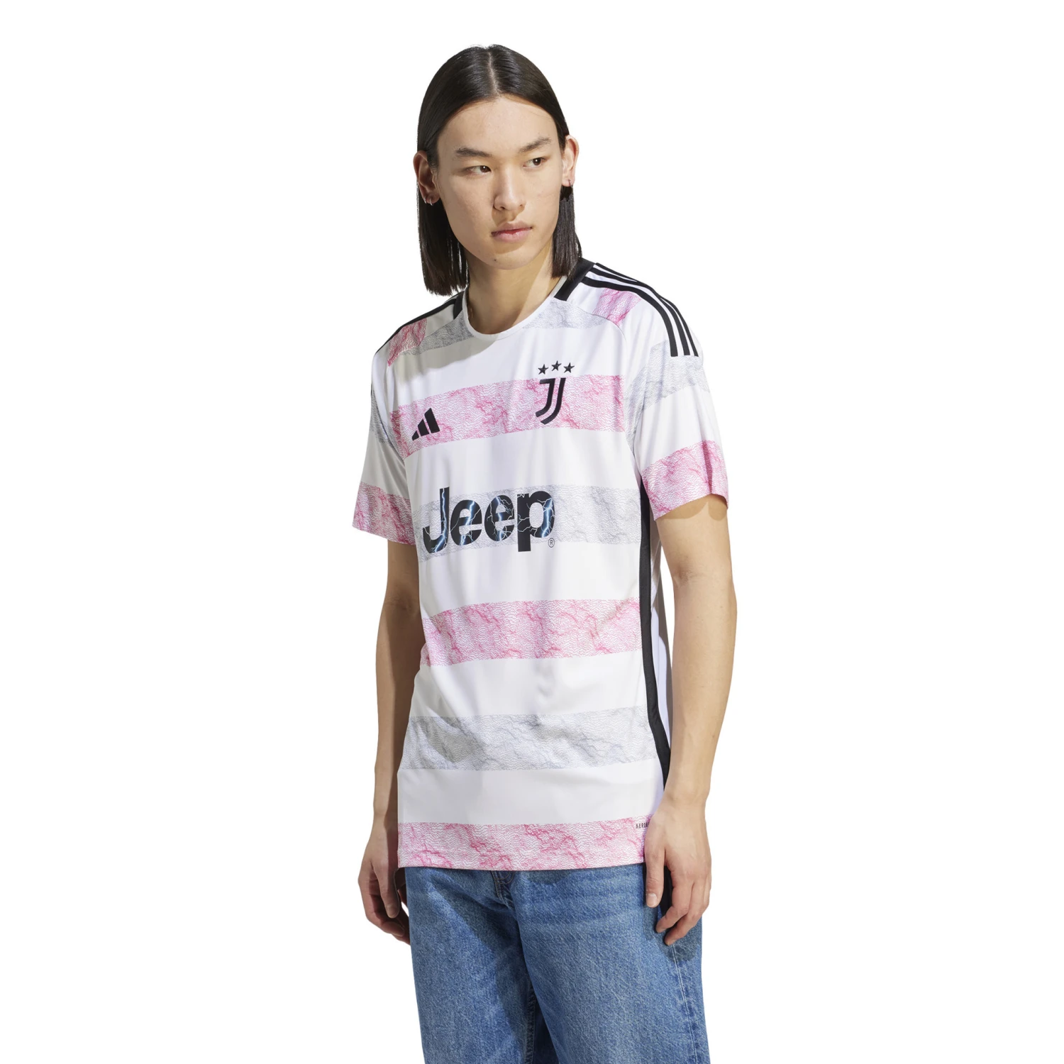 Adidas Juventus 23/24 Away Jersey (White/Pink/Gray) - Image 3