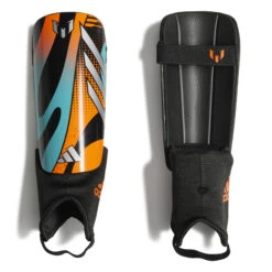 Adidas Messi Match Junior Shin Guards (Black/Teal/Orange)