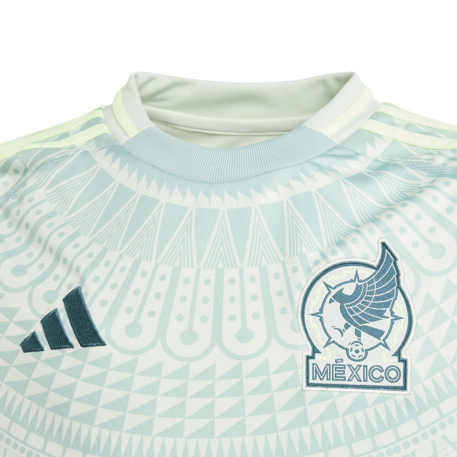 Adidas Mexico 2024 Away Jersey Youth (Linen Green) - Image 5