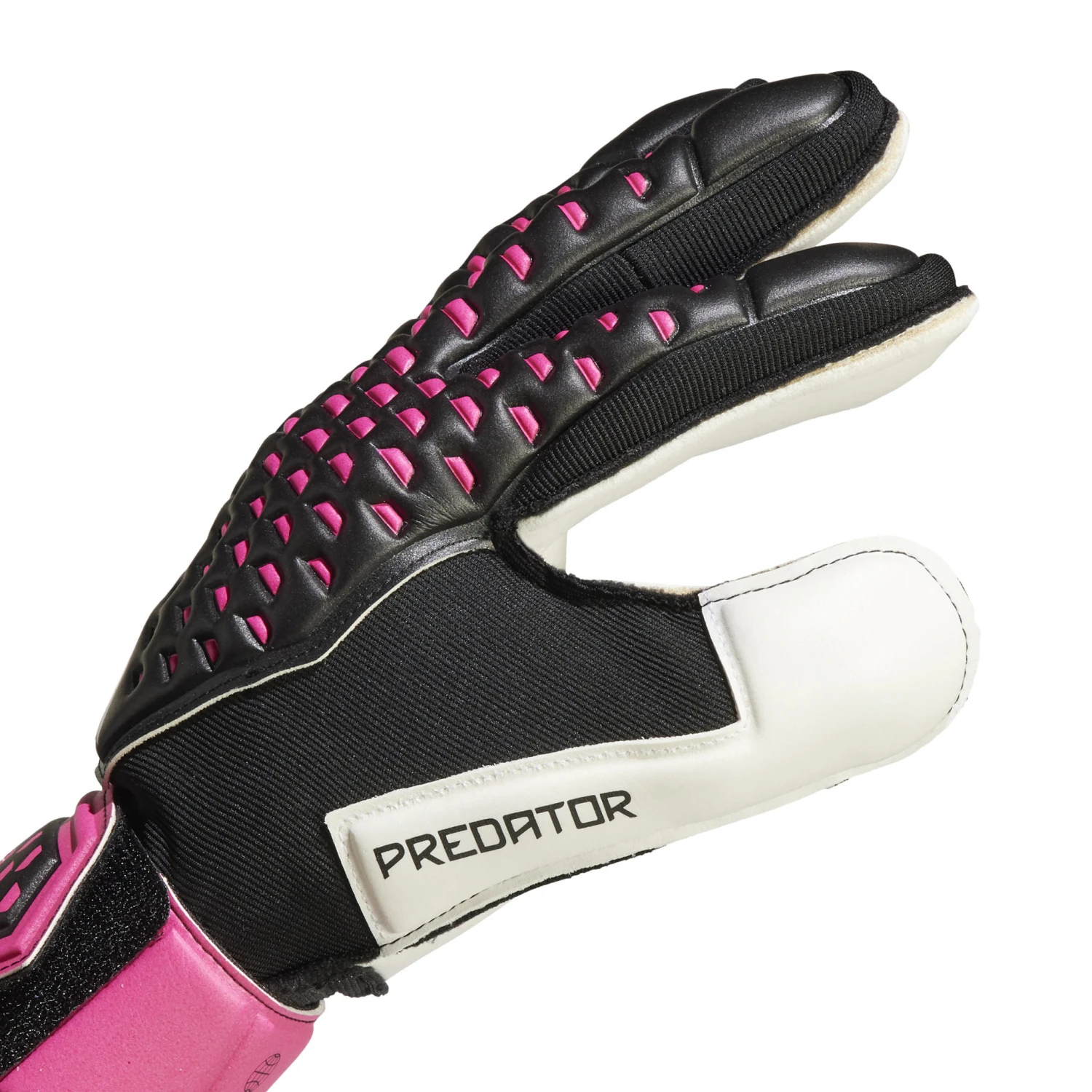 Adidas Predator Match Fingersave Goalkeeper Gloves (Black/Pink) - Image 3