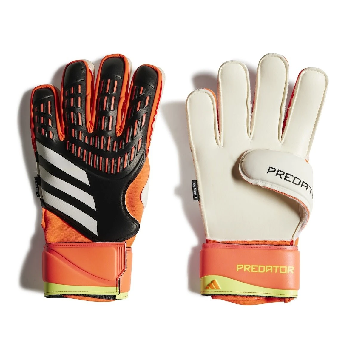 Adidas Predator Match Fingersave Goalkeeper Gloves (Black/Orange)