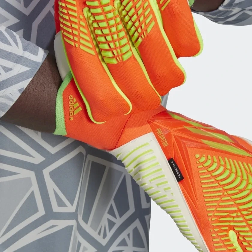 Adidas Predator Pro Fingersave Gloves (Orange/Lime) - Image 4
