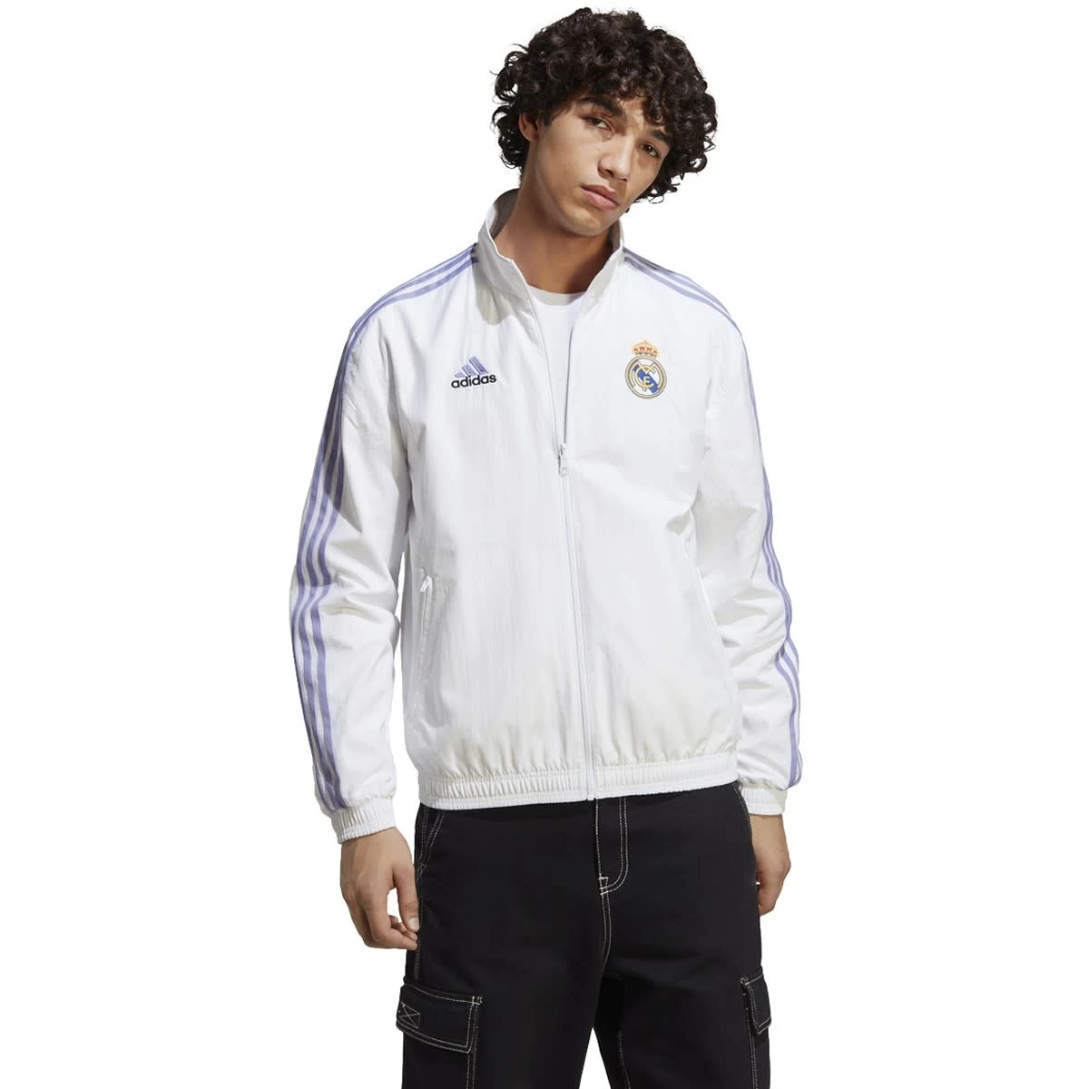 Adidas Real Madrid 22/23 Reversible Anthem Jacket (White) - Image 2