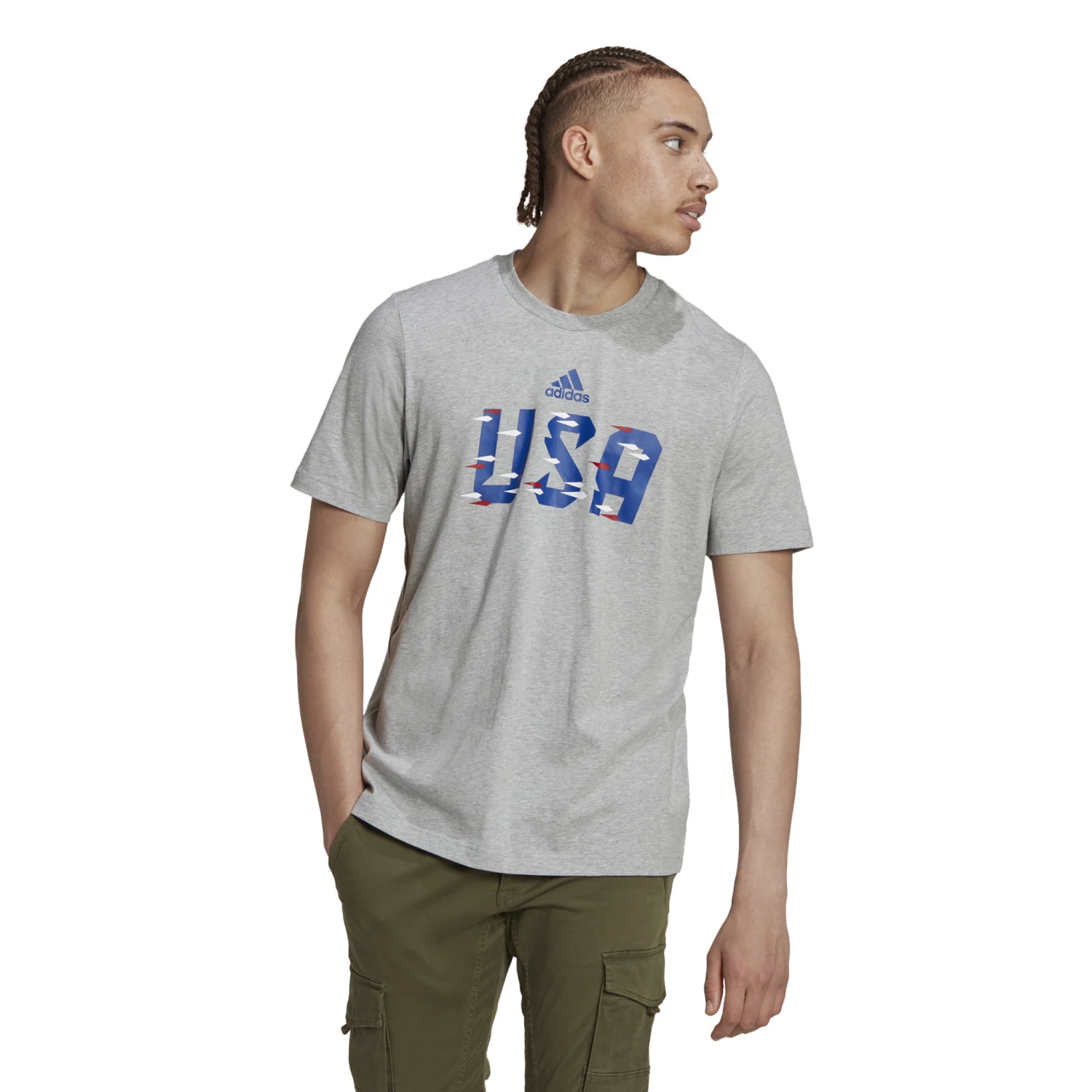 Adidas USA 2022 World Cup Tee (Gray) - Image 4