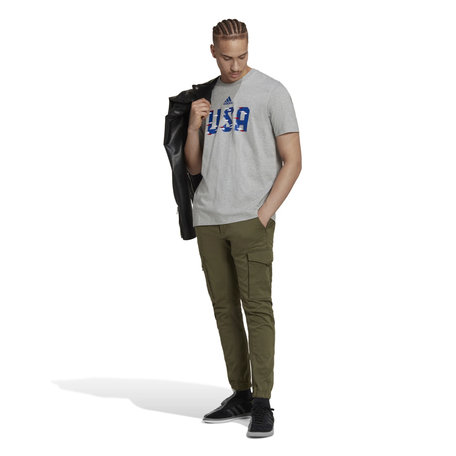 Adidas USA 2022 World Cup Tee (Gray) - Image 5