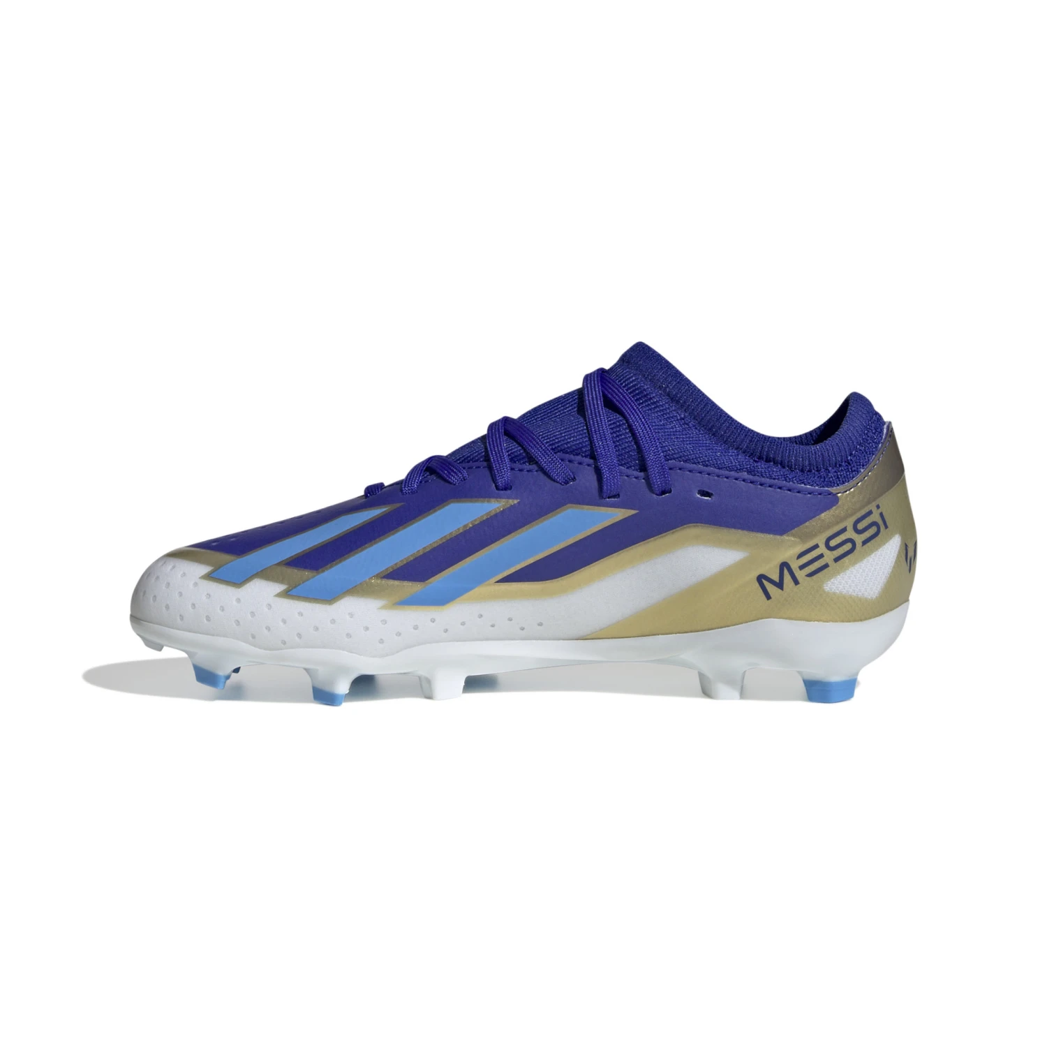 Adidas X Crazyfast League FG Jr Messi (Blue/White/Gold) - Image 4