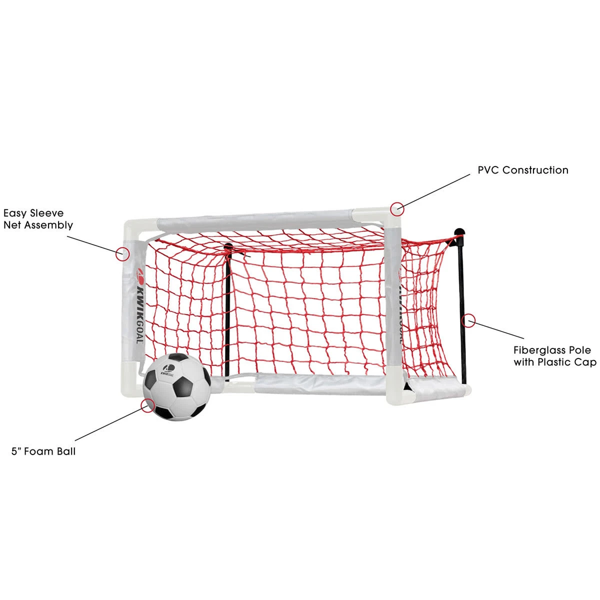 Kwik Goal Mini Soccer Goal (2 Ft) - Image 2