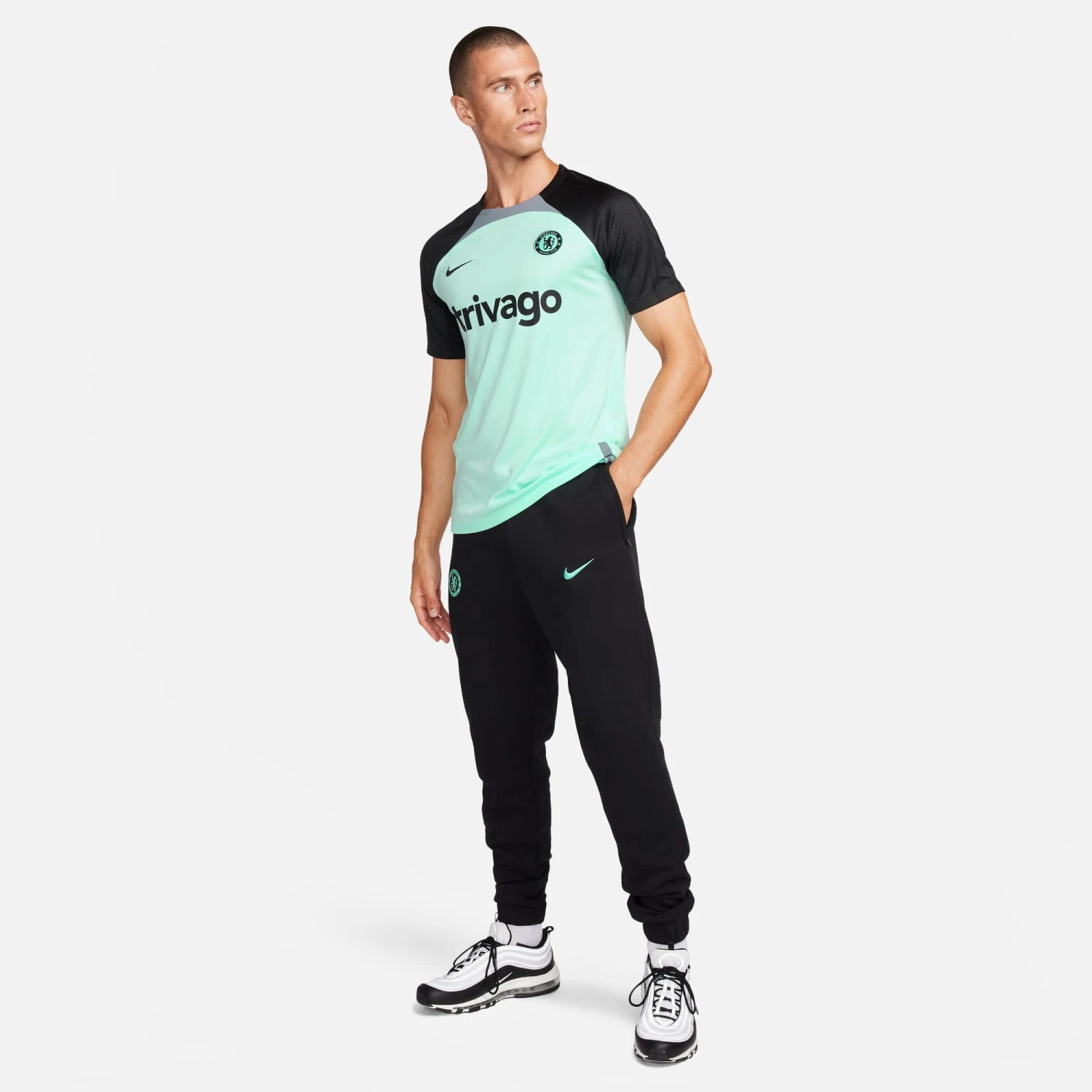 Nike Chelsea 23/24 Strike Training Jersey (Mint/Black) - Image 6