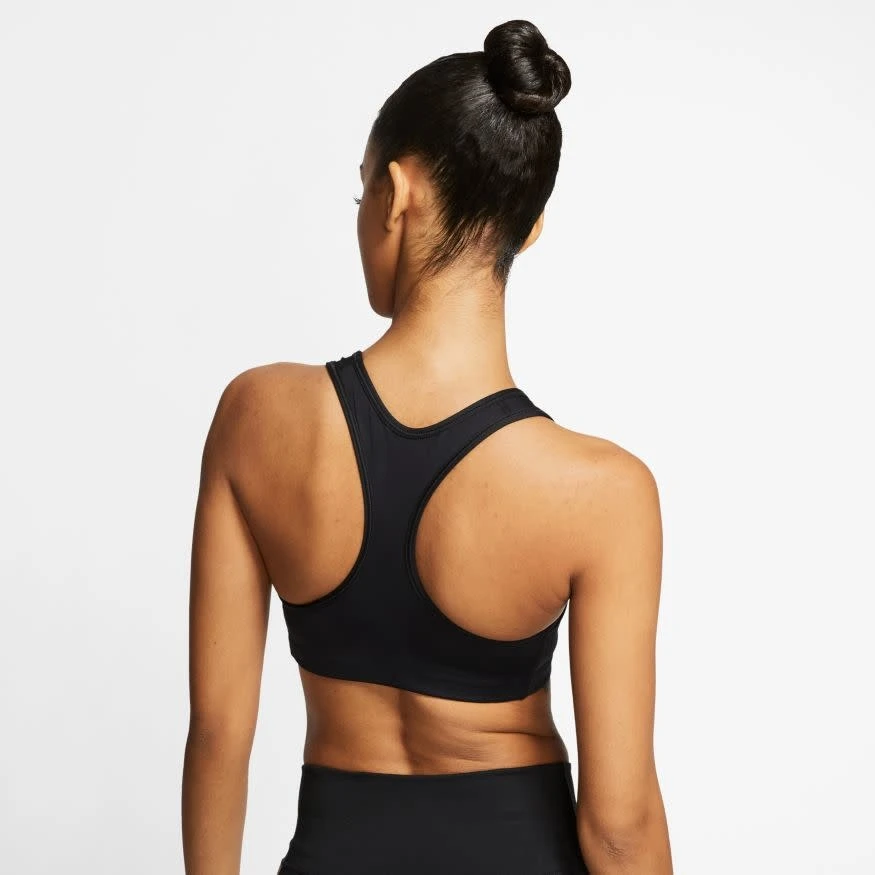 Nike Dri-Fit Swoosh Non-Padded Sports Bra (Black) - Image 4