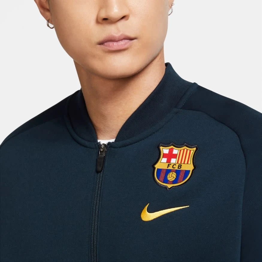 Nike FC Barcelona 20/21 Gfa Fleece Track Jacket (Navy) - Image 9