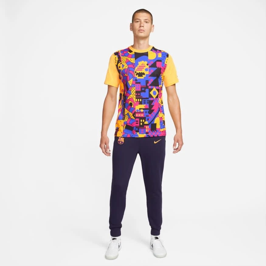 Nike FC Barcelona 21/22 Voice Tee (Yellow/Red/Blue) - Image 6