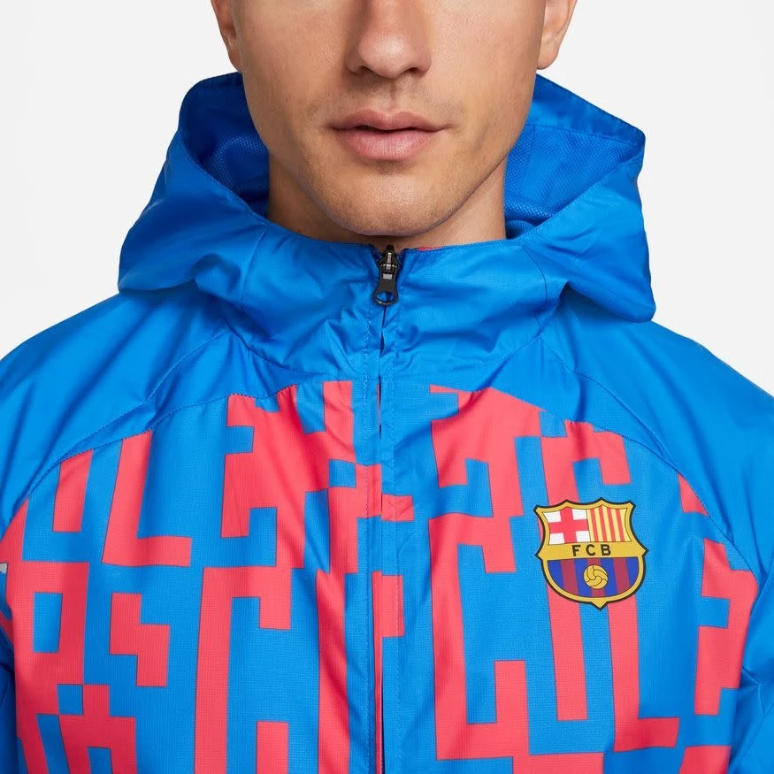 Nike FC Barcelona 22/23 AWF Jacket (Blue/Red) - Image 3
