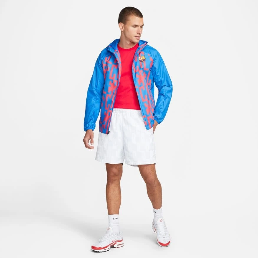 Nike FC Barcelona 22/23 AWF Jacket (Blue/Red) - Image 5