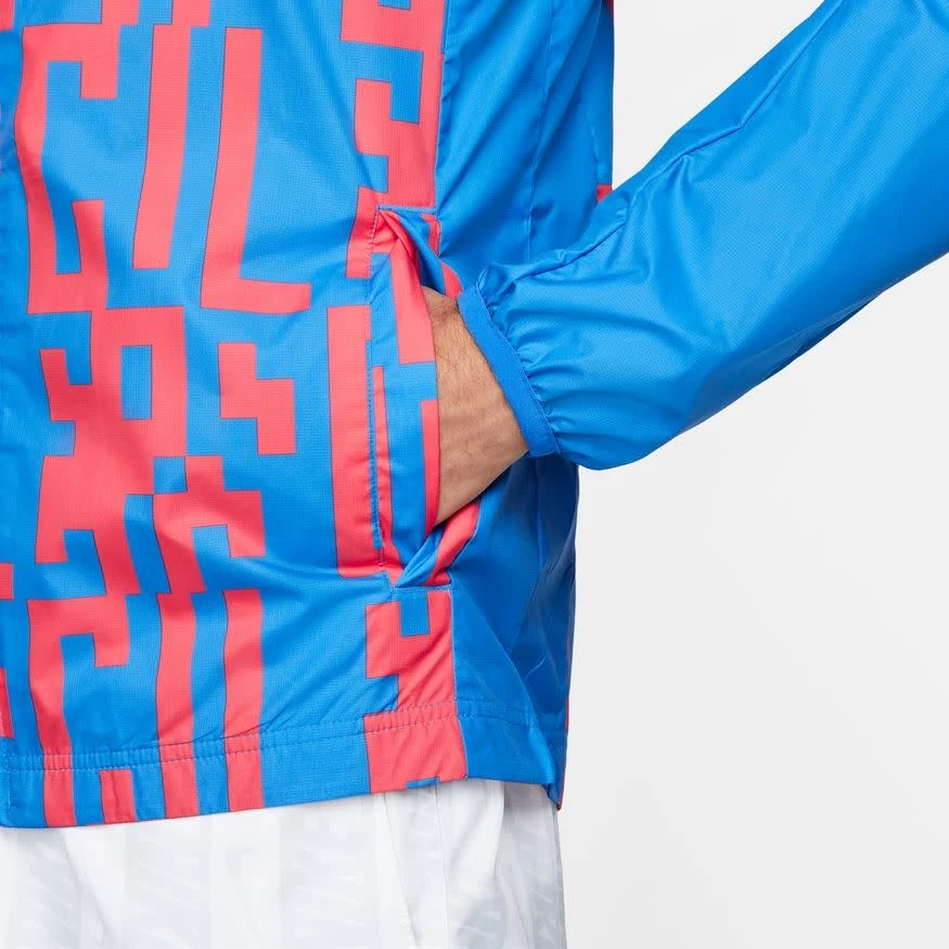 Nike FC Barcelona 22/23 AWF Jacket (Blue/Red) - Image 7