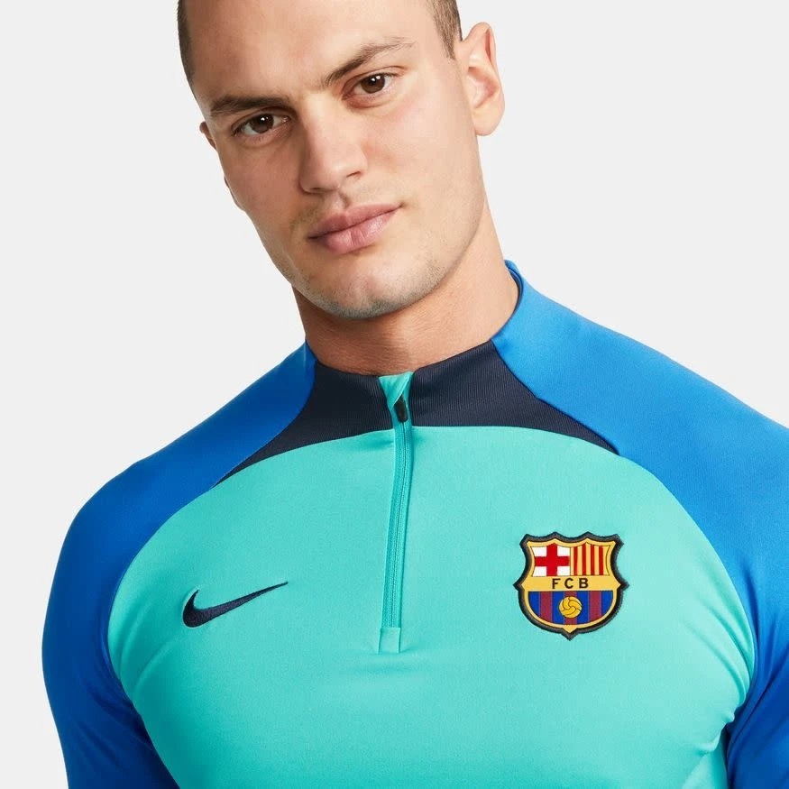 Nike FC Barcelona 22/23 Strike 1/4 Zip Top (Aqua) - Image 3