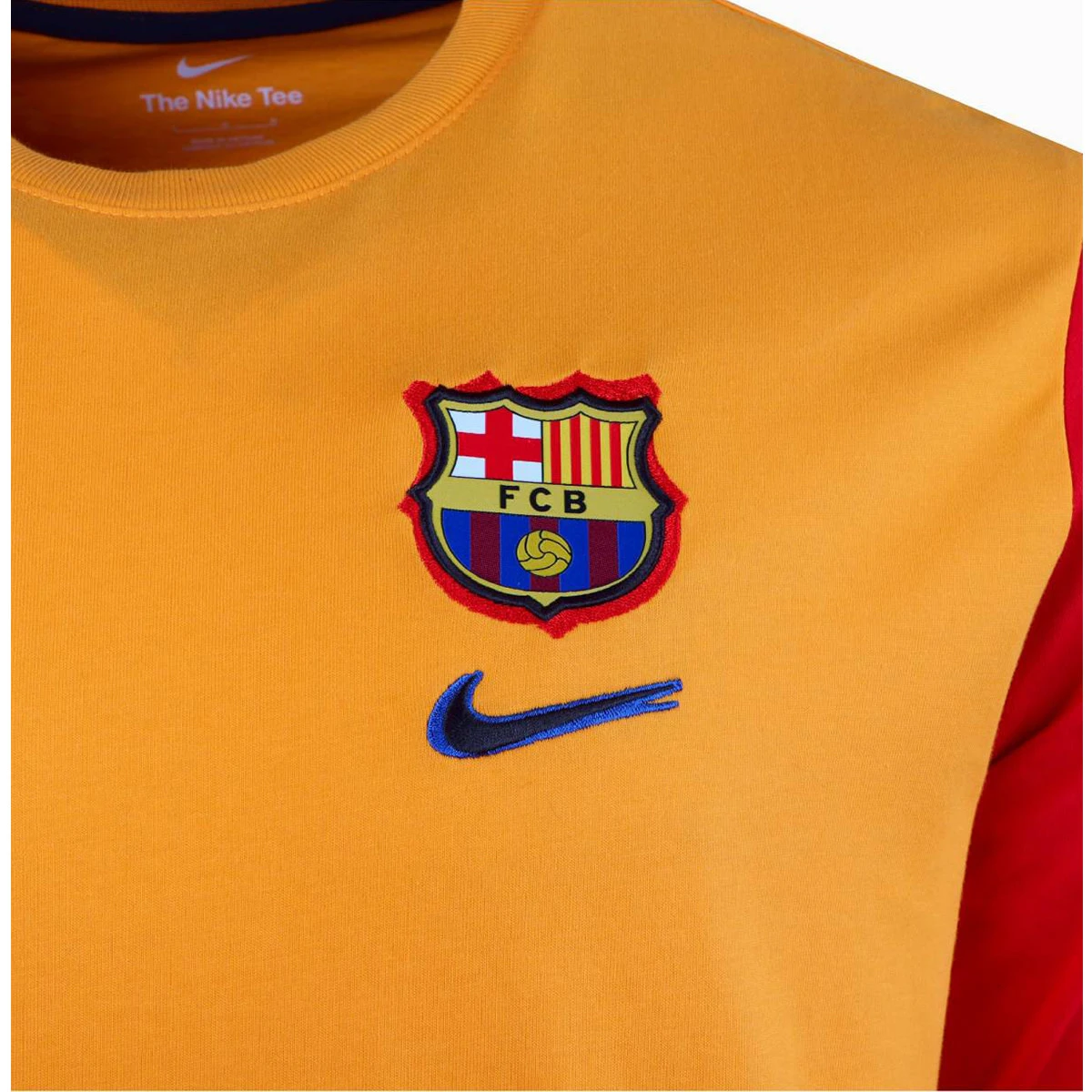 Nike FC Barcelona21/22 Ignite 92 Trap Tee (Orange) - Image 3