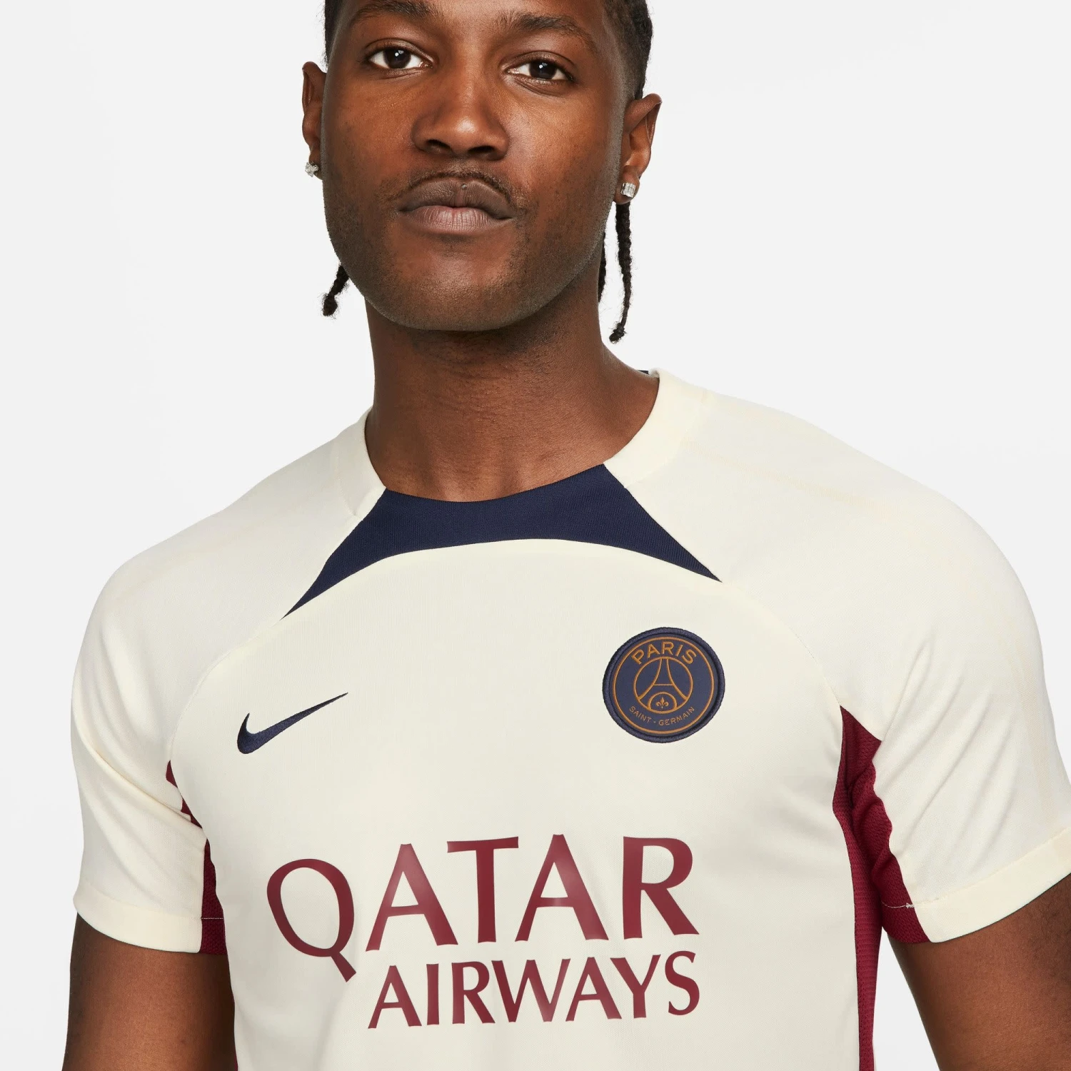 Nike PSG 23/24 Strike Training Jersey (Sand/Navy) - Image 3