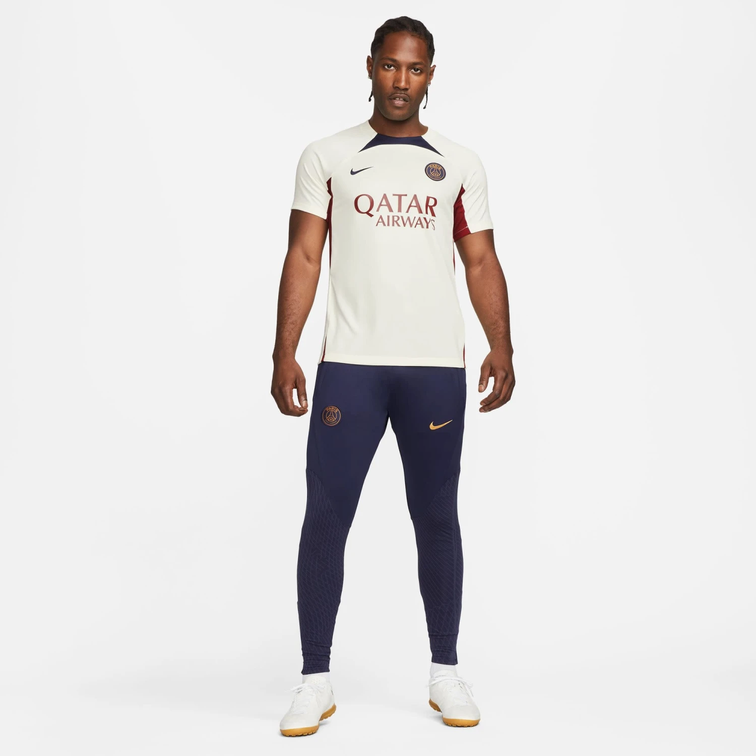Nike PSG 23/24 Strike Training Jersey (Sand/Navy) - Image 7