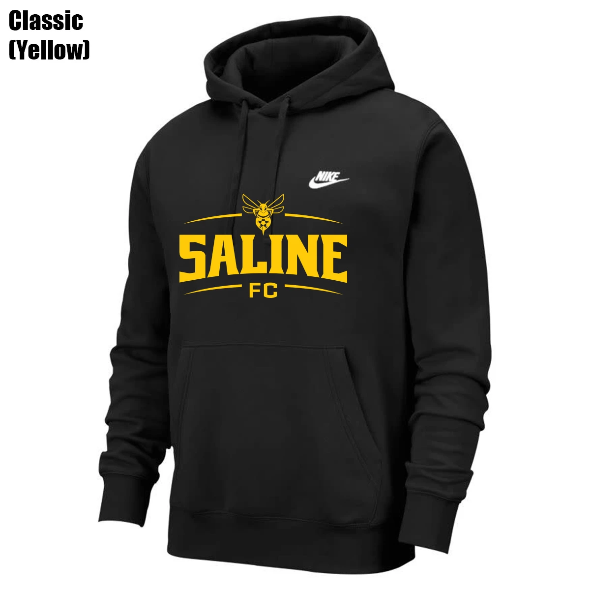 Nike Saline Sportswear Club Fleece Hoodie Youth (Black) - Image 3