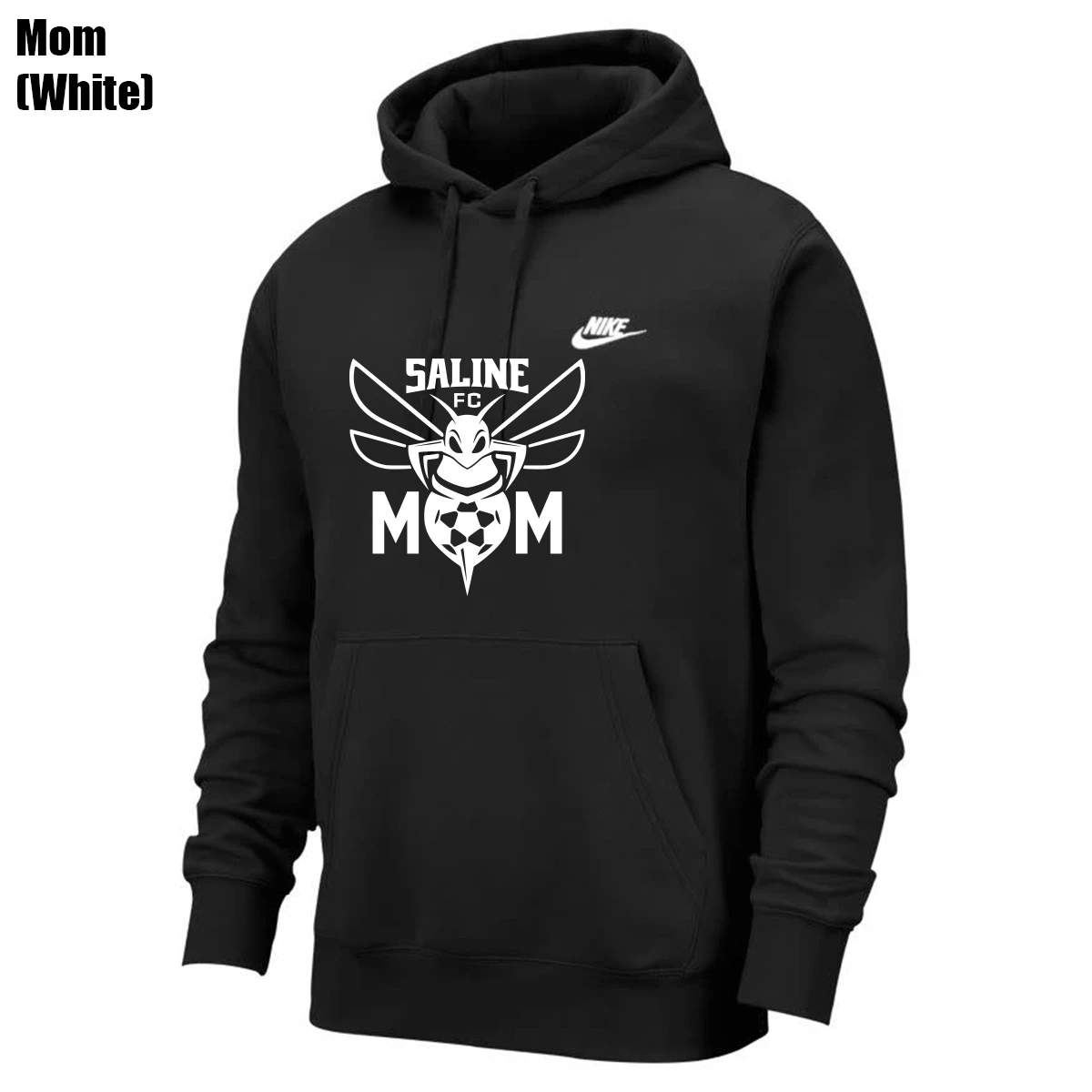 Nike Saline Sportswear Club Fleece Hoodie Youth (Black) - Image 8