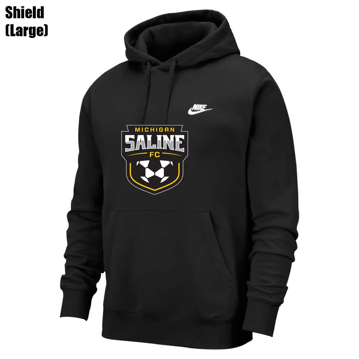 Nike Saline Sportswear Club Fleece Hoodie Youth (Black) - Image 10