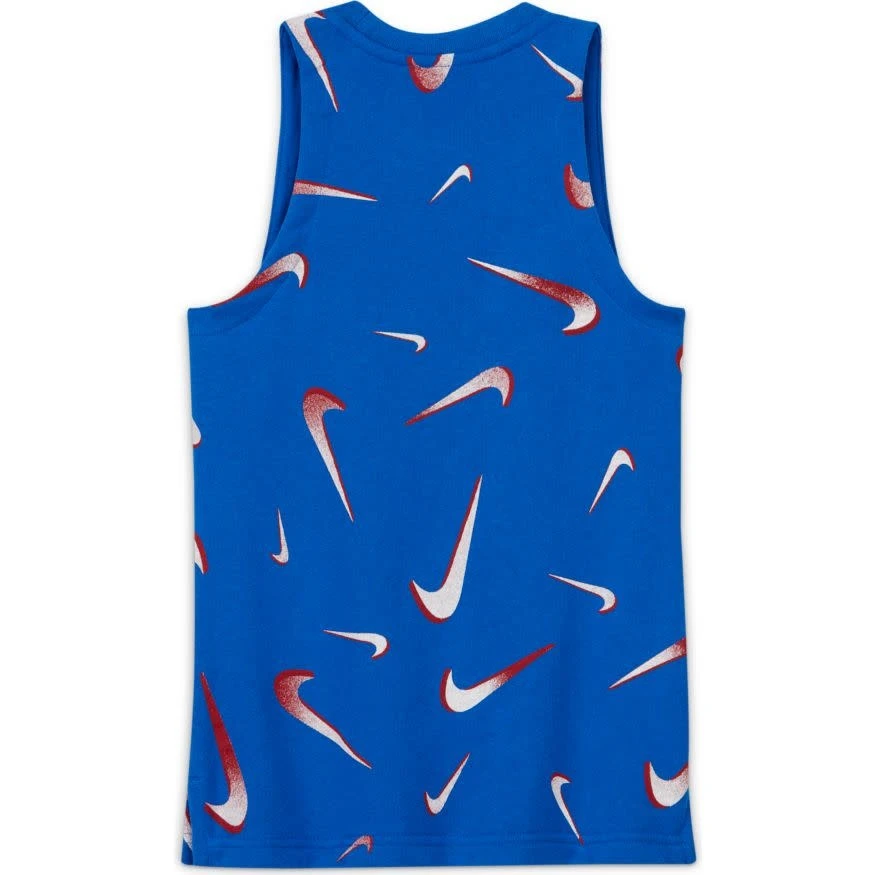 Nike Sportswear French Terry Printed Tank Girls (Blue) - Image 2
