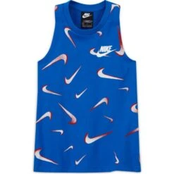 Nike Sportswear French Terry Printed Tank Girls (Blue)