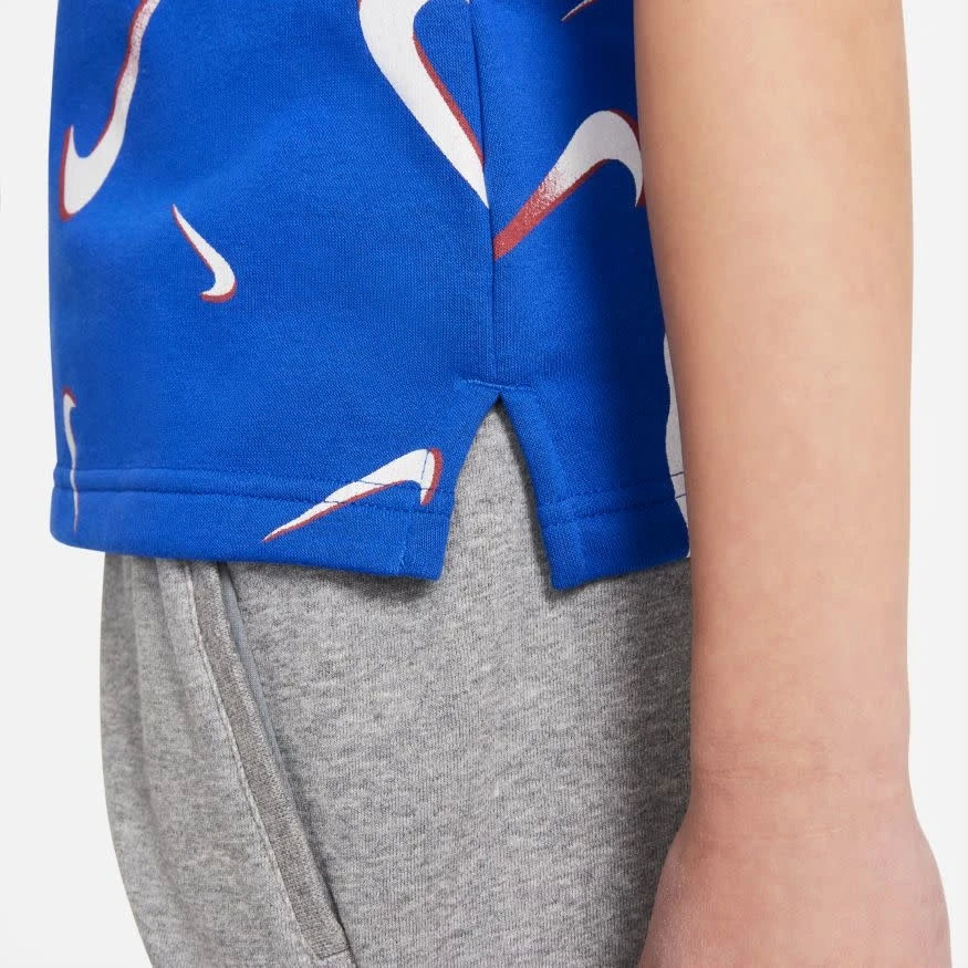 Nike Sportswear French Terry Printed Tank Girls (Blue) - Image 5