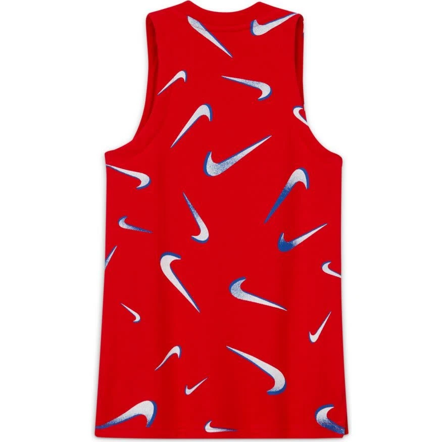 Nike Sportswear French Terry Printed Tank Girls (Red) - Image 2