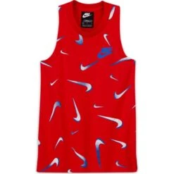 Nike Sportswear French Terry Printed Tank Girls (Red)