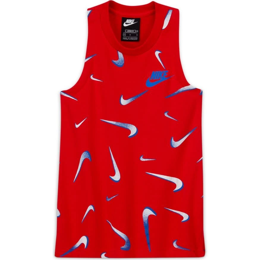 Nike Sportswear French Terry Printed Tank Girls (Red)